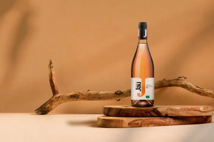 Bouteille de rosé Château de Jau