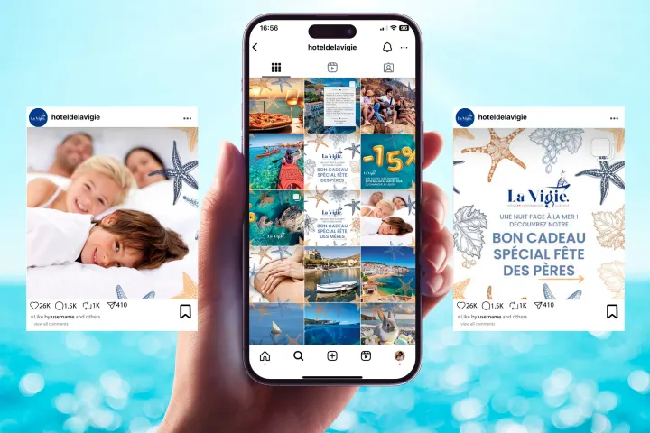 Web et réseaux sociaux de l’Hôtel La Vigie Collioure